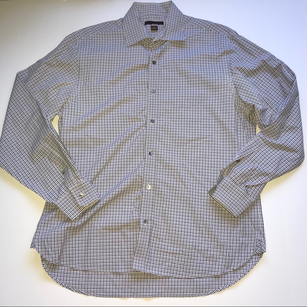 Michael Kors check button down shirt